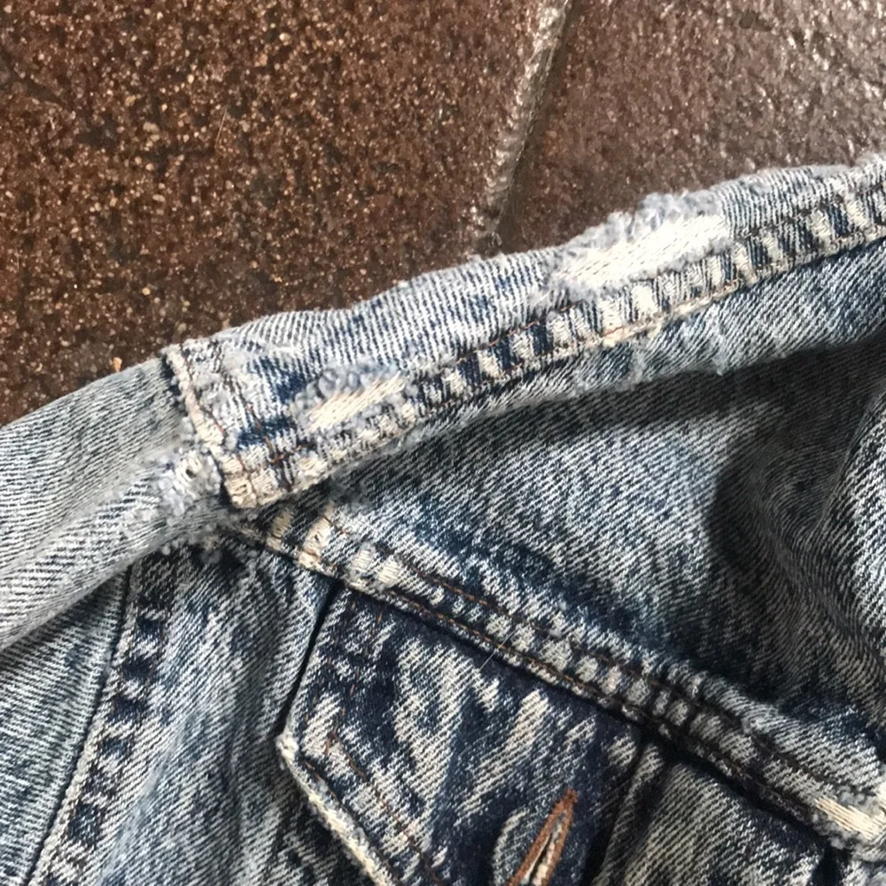 vintage orange tab Levi’s jean jacket xs - Picture 5 of 8